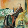 Autorretrato de Edvuard Munch con la gripe del 1919, llamada “española” por los franceses y estadounidenses.